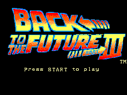 Back to the Future Part III Title Screen